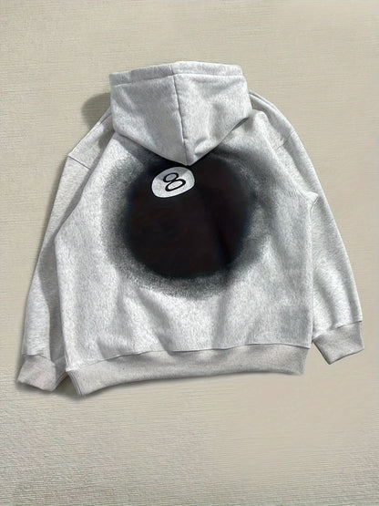 8 ball Fade Grey Hoodie