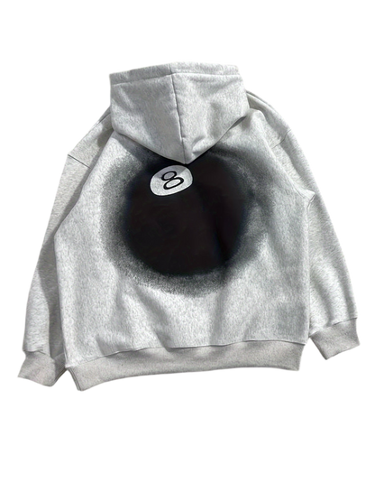 8 ball Fade Grey Hoodie