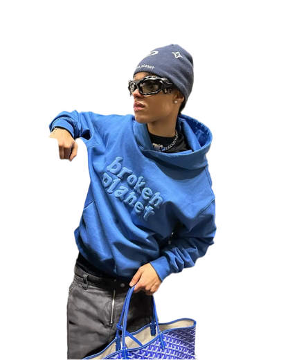 3D Puff Print Plantet Graphic Heavy Weight Hoodies